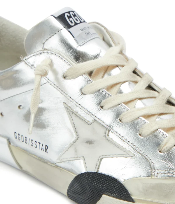 en ligne officielle GOLDEN GOOSE Baskets Homme Superstar Cuir Argenté Blanc 5