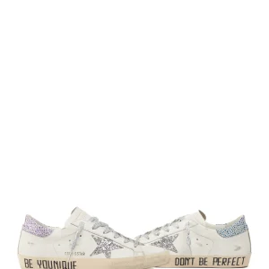 GOLDEN GOOSE Baskets Superstar Sérigraphie Cuir Blanc Glitter boutique en ligne france 20