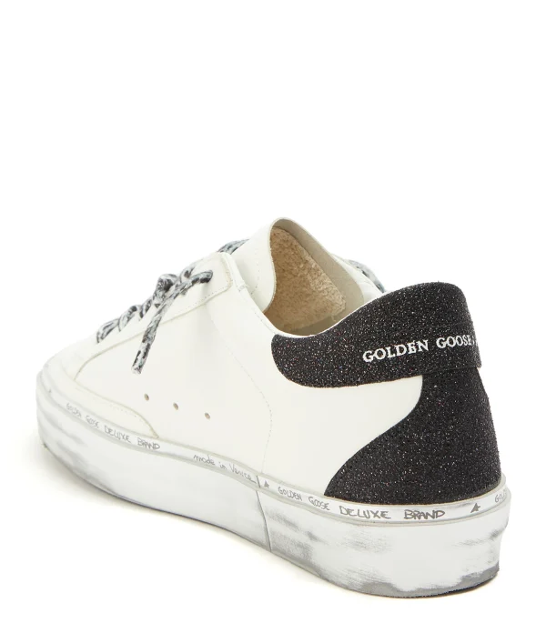 online boutique GOLDEN GOOSE Baskets Hi Star Cuir Blanc Noir 4