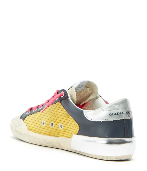 GOLDEN GOOSE Baskets Homme Superstar Cuir Moutarde Bleu prix de gros 4