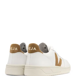 magasin VEJA Baskets V-10 Cuir Extra Blanc Camel 9