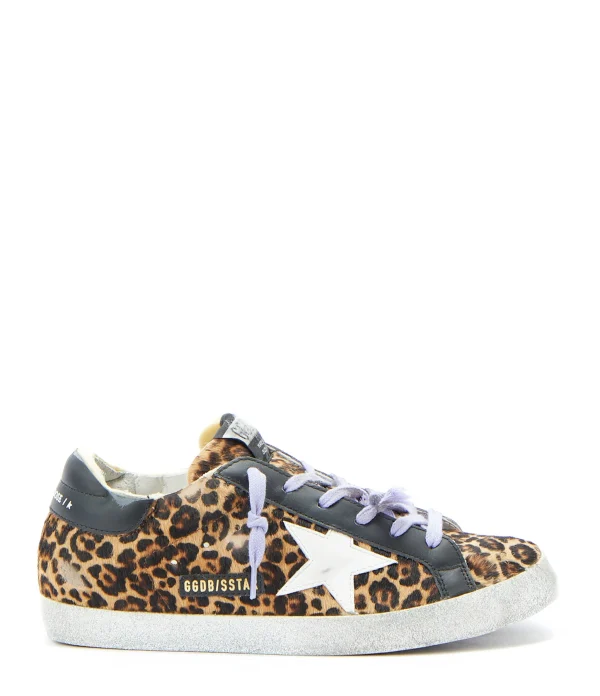 GOLDEN GOOSE Baskets Superstar Cuir Léopard mode pas chere 1