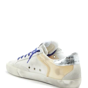 GOLDEN GOOSE Baskets Homme Superstar Cuir Beige Argenté Authenticité garantie 10