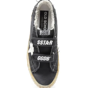 GOLDEN GOOSE Baskets Old School Coton Noir Blanc fashion pas cher 10