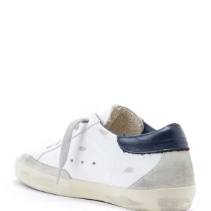 GOLDEN GOOSE Baskets Enfant Superstar Cuir Blanc Bleu en ligne 10