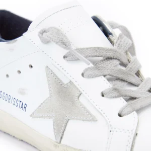 GOLDEN GOOSE Baskets Enfant Superstar Cuir Blanc Bleu en ligne 12