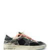 GOLDEN GOOSE Baskets Homme Stardan Cuir Noir Horsy Zèbre achat pas cher 19