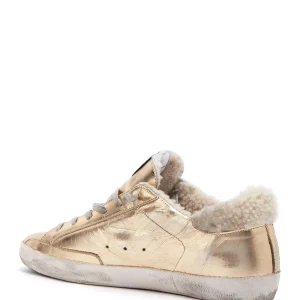 prix de gros GOLDEN GOOSE Baskets Superstar Mouton Cuir Doré 12