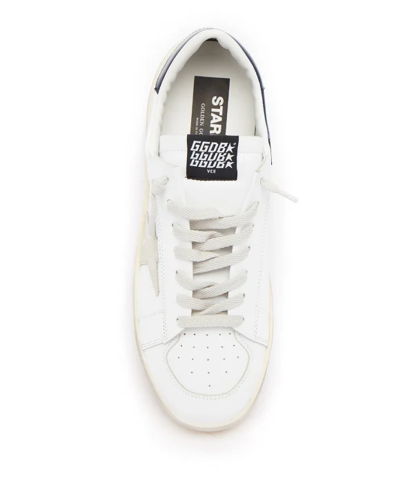 Les achats en ligne GOLDEN GOOSE Baskets Homme Stardan Cuir Blanc Noir 3