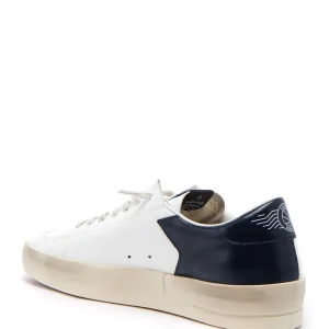 Les achats en ligne GOLDEN GOOSE Baskets Homme Stardan Cuir Blanc Noir 14