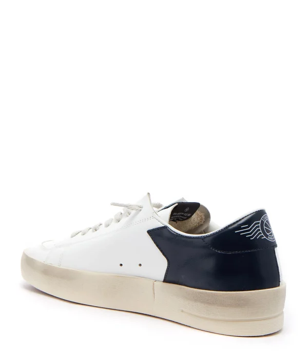 Les achats en ligne GOLDEN GOOSE Baskets Homme Stardan Cuir Blanc Noir 4