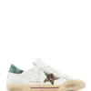 marque pas cher GOLDEN GOOSE Baskets Homme Superstar Cuir Crème Léopard Vert 14