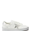 GOLDEN GOOSE Baskets Stardan Cuir Blanc Argenté Réductions 32