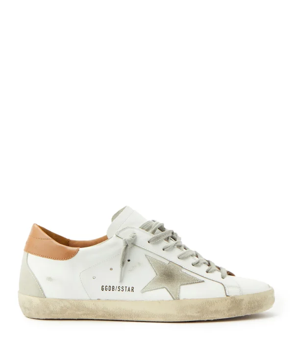 REMISE allant jusqu. GOLDEN GOOSE Baskets Superstar Cuir Blanc Marron 1