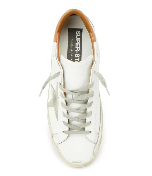 REMISE allant jusqu. GOLDEN GOOSE Baskets Superstar Cuir Blanc Marron 3