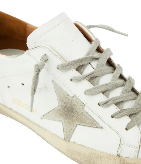 REMISE allant jusqu. GOLDEN GOOSE Baskets Superstar Cuir Blanc Marron 5