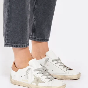 REMISE allant jusqu. GOLDEN GOOSE Baskets Superstar Cuir Blanc Marron 18