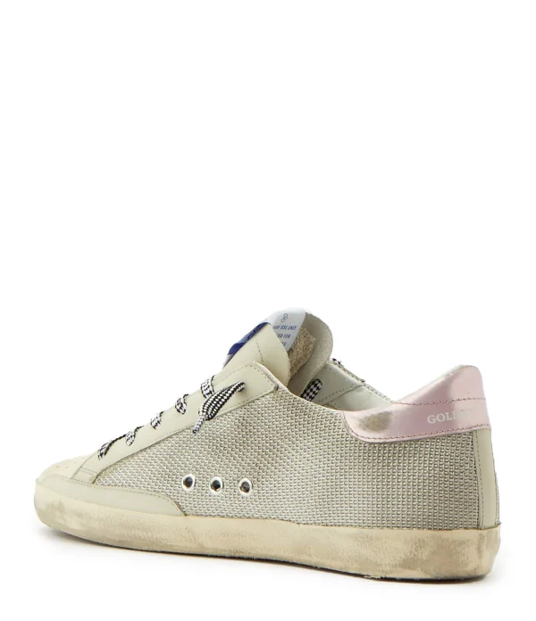 GOLDEN GOOSE Baskets Superstar Maille Crème Glitter comparez les prix 4