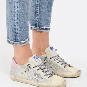 GOLDEN GOOSE Baskets Superstar Maille Crème Glitter comparez les prix 16