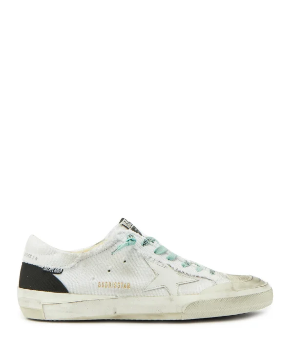 GOLDEN GOOSE Baskets Homme Superstar Toile Blanc Noir magasin en ligne 1