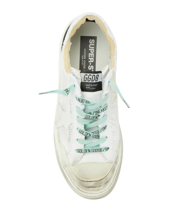 GOLDEN GOOSE Baskets Homme Superstar Toile Blanc Noir magasin en ligne 3