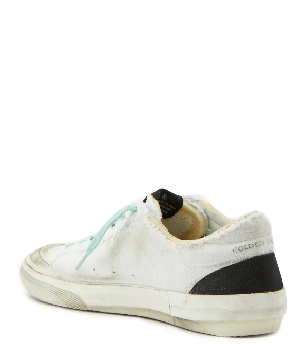 GOLDEN GOOSE Baskets Homme Superstar Toile Blanc Noir magasin en ligne 4