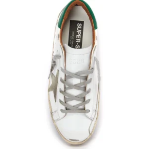 GOLDEN GOOSE Baskets Superstar Cuir Blanc Vert économies garanties 10