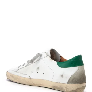 GOLDEN GOOSE Baskets Superstar Cuir Blanc Vert économies garanties 12