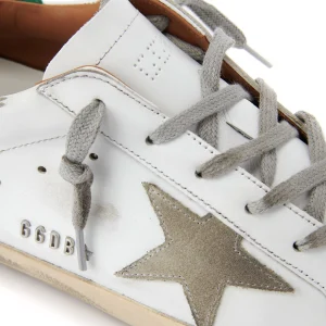 GOLDEN GOOSE Baskets Superstar Cuir Blanc Vert économies garanties 14