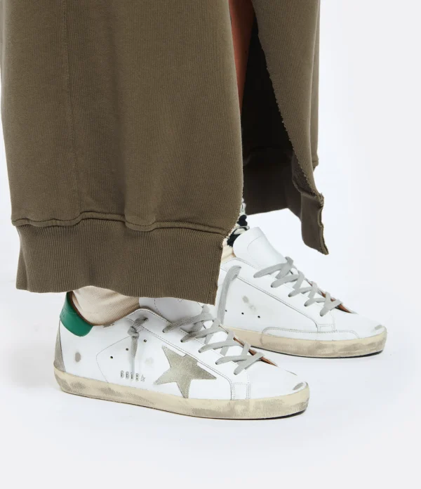 GOLDEN GOOSE Baskets Superstar Cuir Blanc Vert économies garanties 6