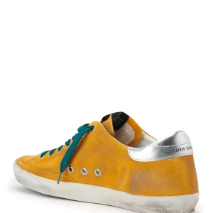 GOLDEN GOOSE Baskets Homme Superstar Cuir Suédé Orange Blanc l'unique style 10