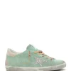 GOLDEN GOOSE Baskets Superstar Cuir Suédé Turquoise Glitter REMISE 28