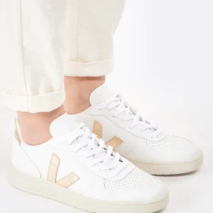 économies garanties VEJA Baskets V-10 Cuir Blanc Platine 14