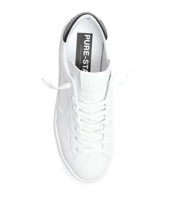 prix le plus bas GOLDEN GOOSE Baskets Homme Pure Star Cuir Blanc Noir 3