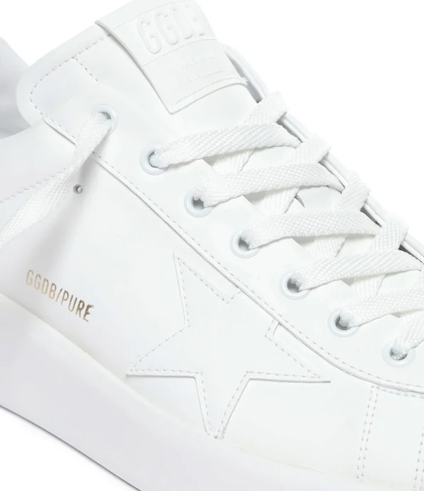 prix le plus bas GOLDEN GOOSE Baskets Homme Pure Star Cuir Blanc Noir 5