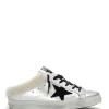 GOLDEN GOOSE Baskets Superstar Sabot Cuir Argenté Pas Cher soldes France 16