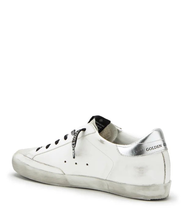 REMISE GOLDEN GOOSE Baskets Superstar Cuir Blanc Argenté 4