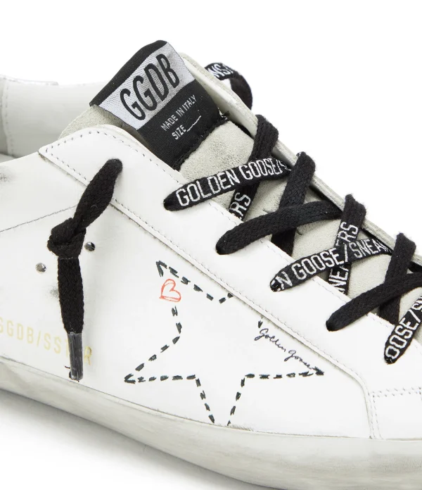 REMISE GOLDEN GOOSE Baskets Superstar Cuir Blanc Argenté 5