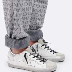 REMISE GOLDEN GOOSE Baskets Superstar Cuir Blanc Argenté 19