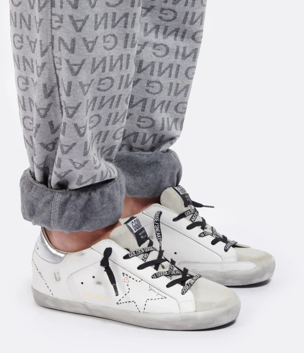 REMISE GOLDEN GOOSE Baskets Superstar Cuir Blanc Argenté 6