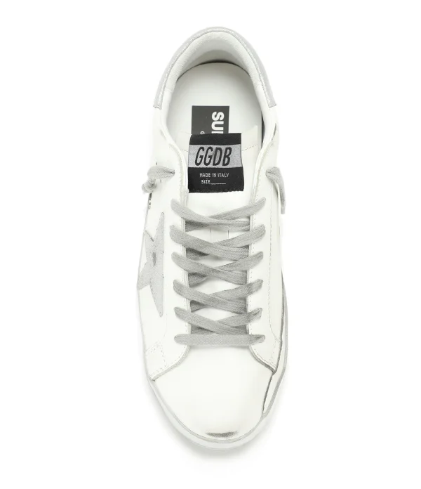 GOLDEN GOOSE Baskets Superstar Cuir Laminé Blanc solde en ligne 3