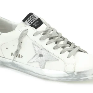 GOLDEN GOOSE Baskets Superstar Cuir Laminé Blanc solde en ligne 15