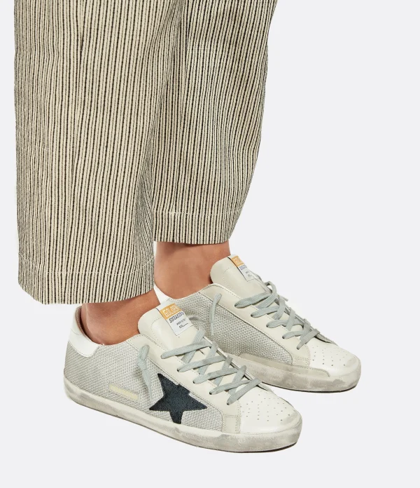 GOLDEN GOOSE Baskets Superstar Maille Argenté magasin 6