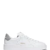 GOLDEN GOOSE Baskets Pure Star Cuir Blanc Glitter Argenté france 26