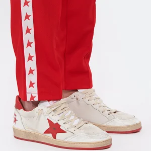 garantis authentique GOLDEN GOOSE Baskets Homme Ball Star Cuir Blanc Rouge 18