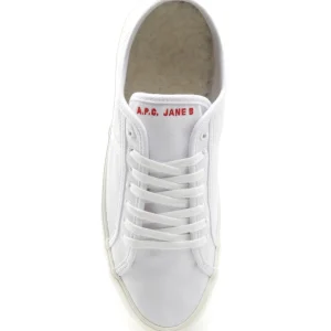 A.P.C. Baskets Jane Cuir Blanc, Collaboration A.P.C X Jane Birkin le grand escompte 10