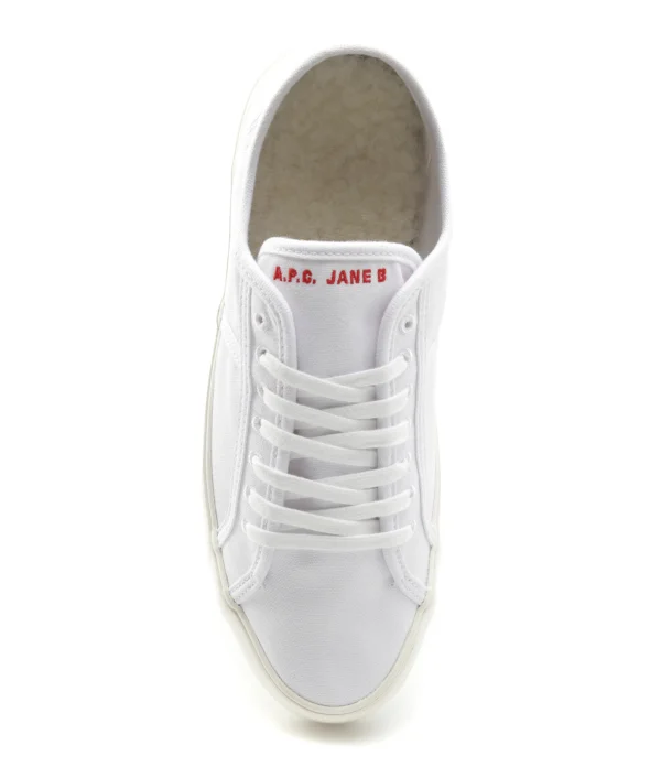 A.P.C. Baskets Jane Cuir Blanc, Collaboration A.P.C X Jane Birkin le grand escompte 3