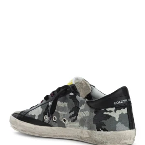 magasin pour GOLDEN GOOSE Baskets Homme Superstar Cuir Camouflage Gris 10