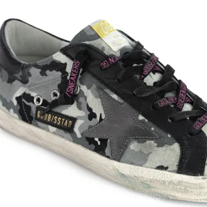 magasin pour GOLDEN GOOSE Baskets Homme Superstar Cuir Camouflage Gris 12