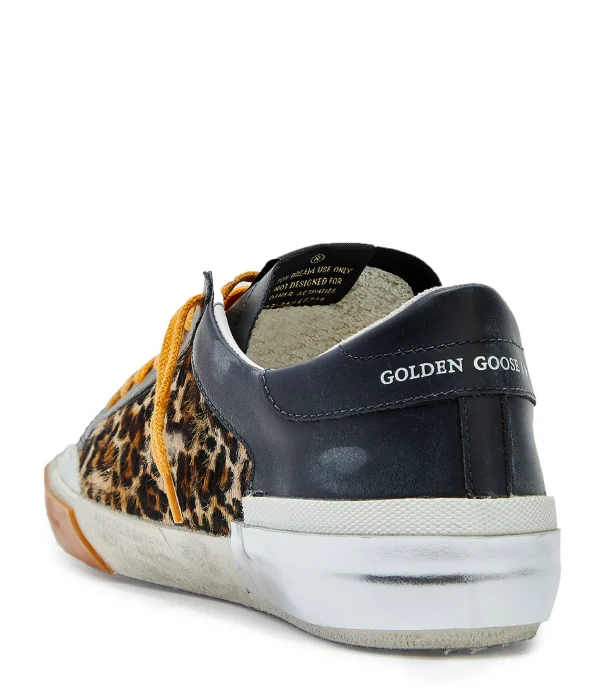 vente pas cher GOLDEN GOOSE Baskets Homme Superstar Cuir Pony Léopard 4